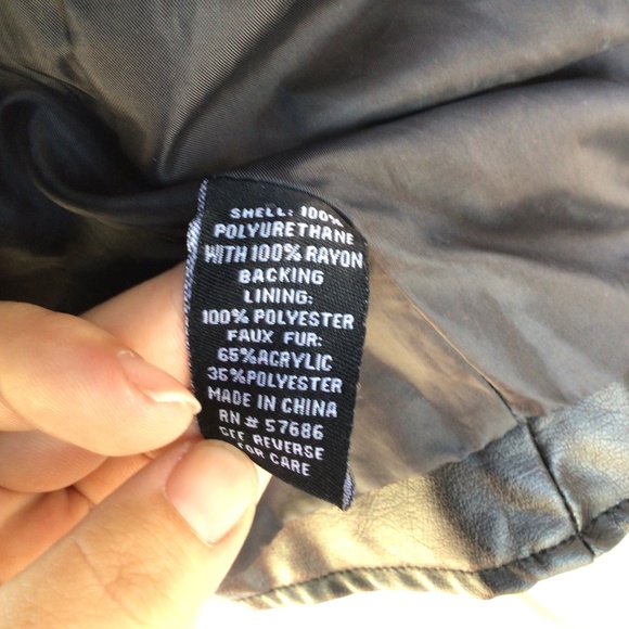 Black Faux Leather Jacket - Picture 2 of 11